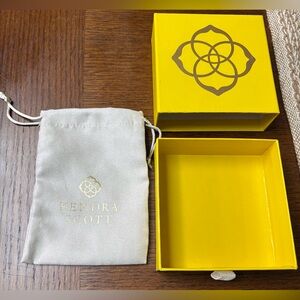 Kendra Scott Yellow Box and Dust Bag